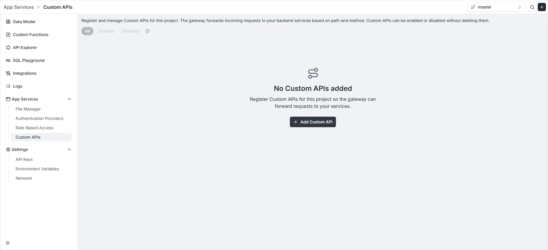 Custom API Gateway overview